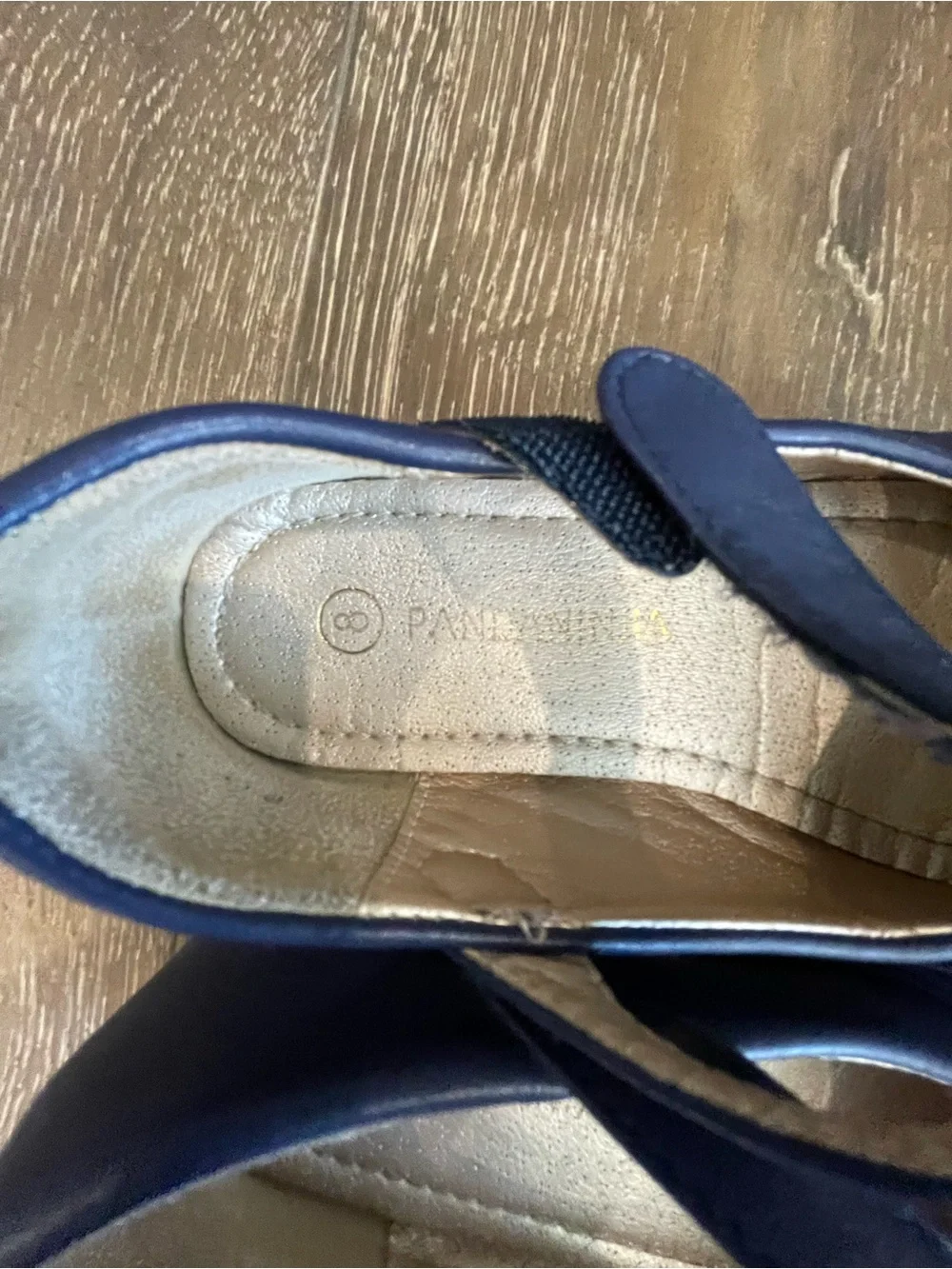 Girls Navy Blue Mary Jane Dress Shoes - Picture 3 of 5